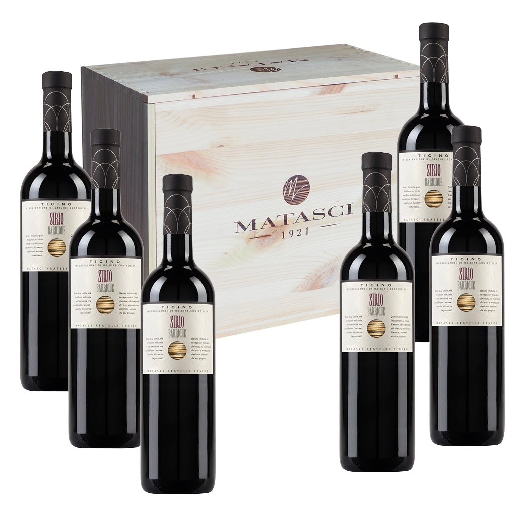 Vintage Sirio TI DOC Merlot Barricato 75 CL Caisse