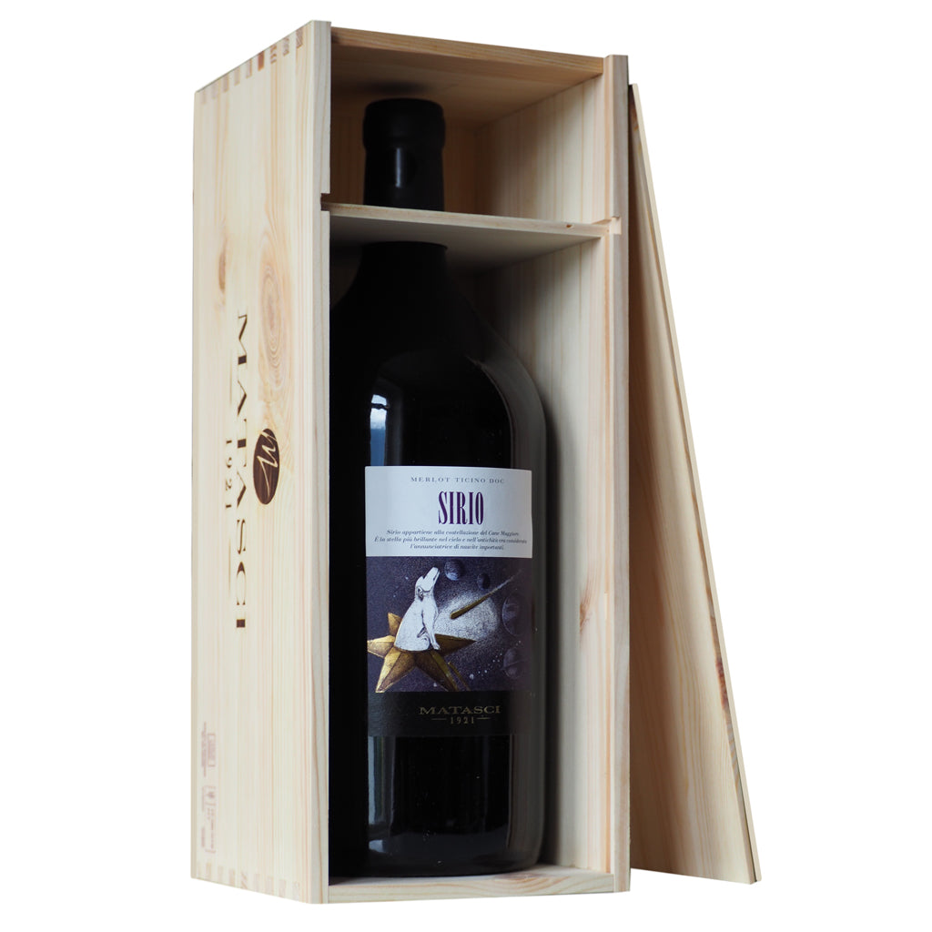 Sirio 3LT Ticino DOC Merlot Bq Cassetta di legno 300 CL