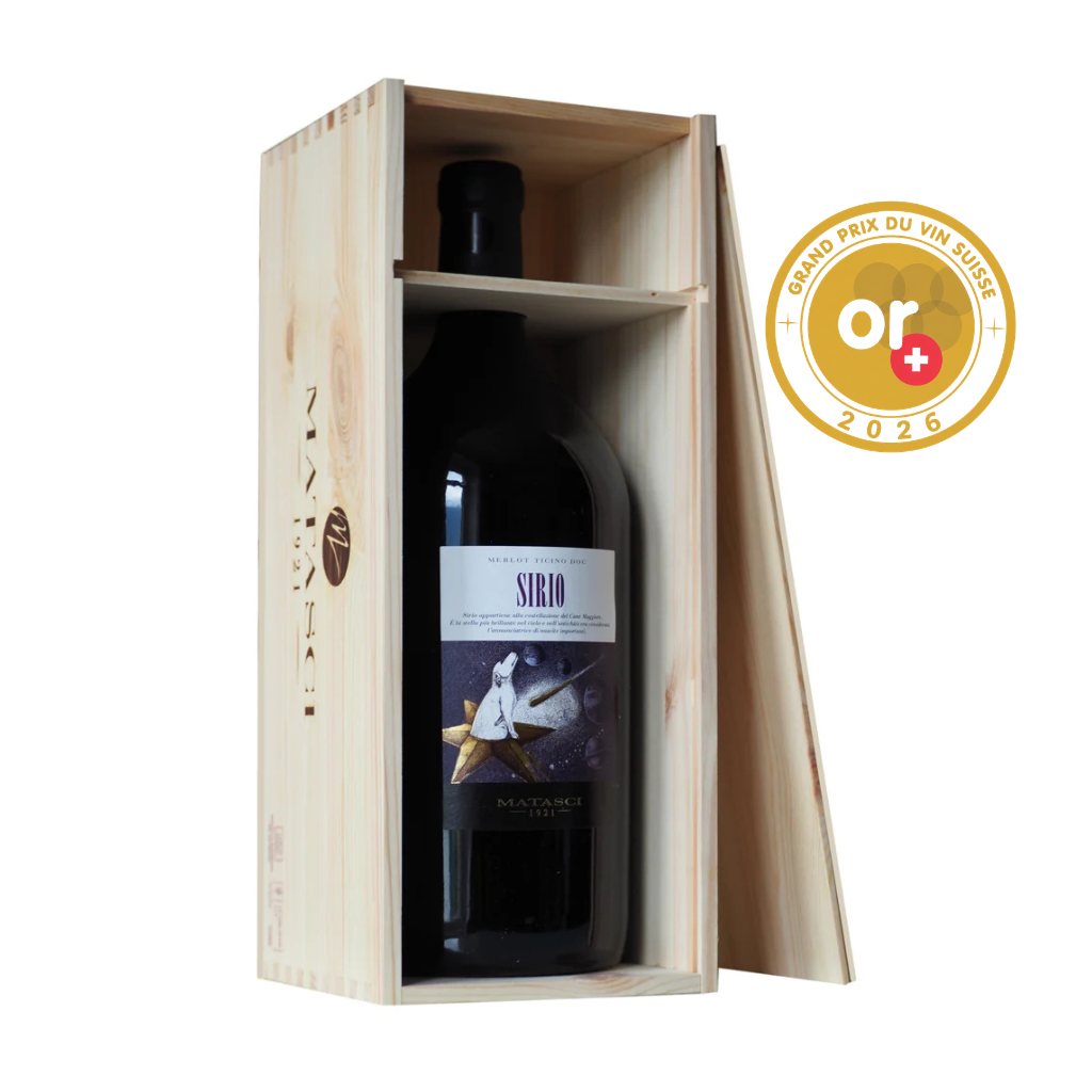 Sirio 3LT Ticino DOC Merlot Bq Cassetta di legno 300 CL